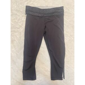 Lululemon Womens Up The Pace Black White Crop Leggings Yoga Pants Size 8